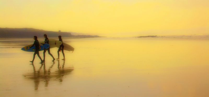 Tehidy Holiday Park - local surfing beach