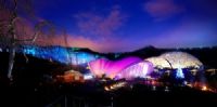 Eden's biomes at night