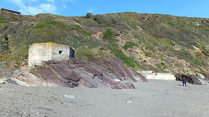 Pillbox on Finnygook Beach, Portwrinkle