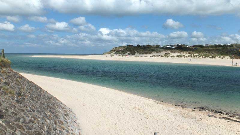 10 Best Dog Friendly Beaches in Cornwall - Walking out onto Porth Kidney Sands along the Hayle Estuary