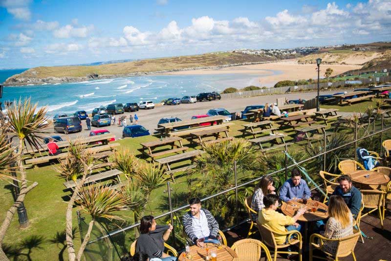 Bowgie Inn terrace and beer garden