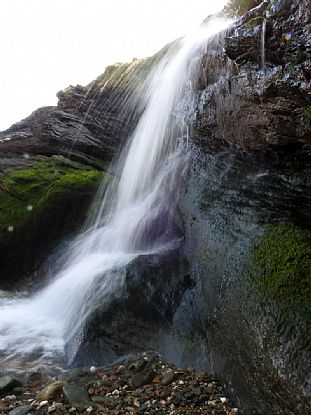 Waterfall on Hallane Beach