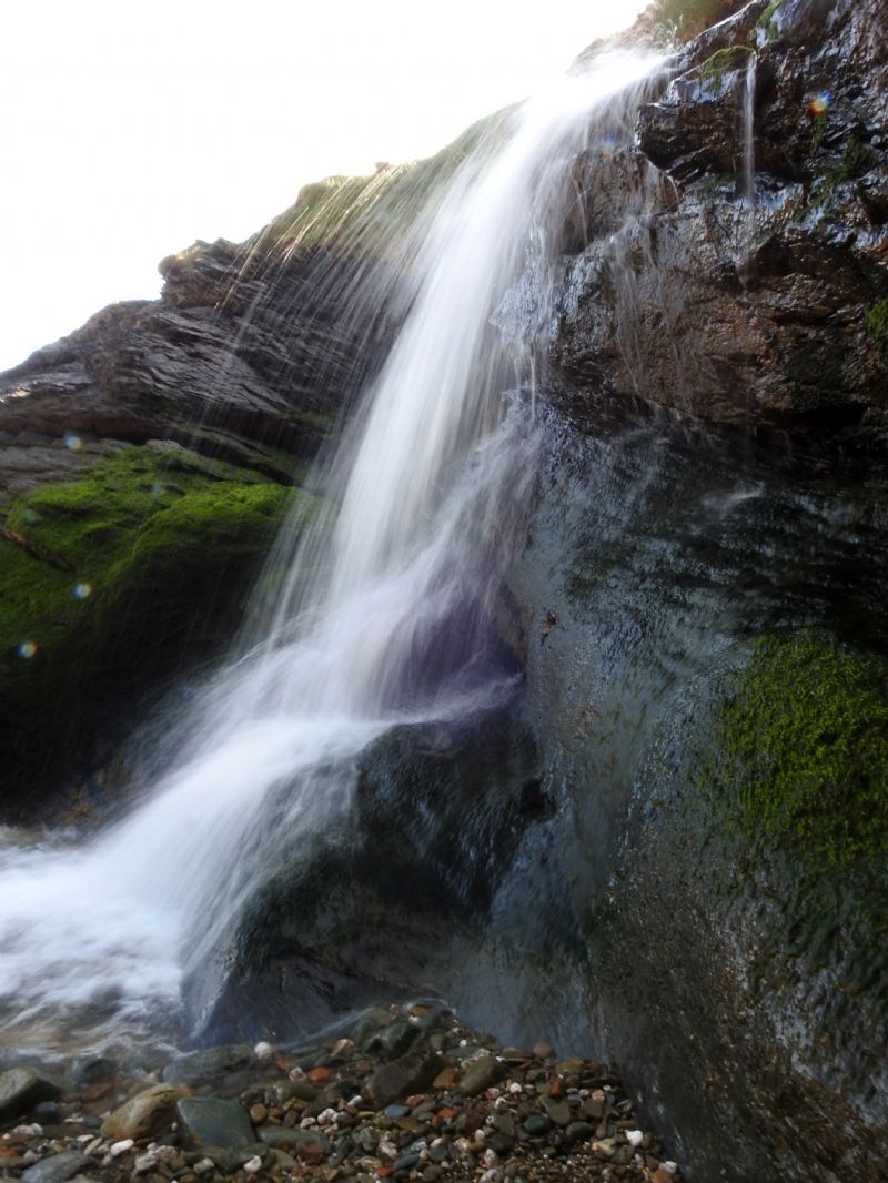 Waterfall on Hallane Beach
