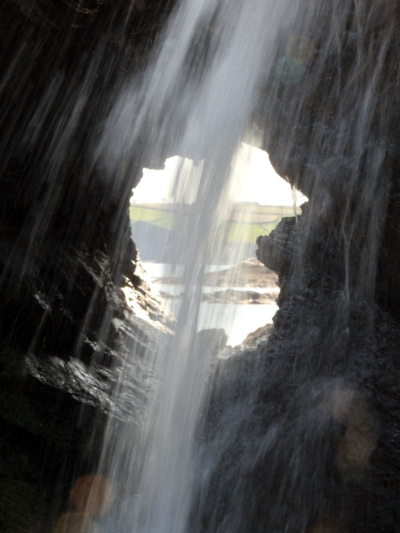 Waterfall on Hallane Beach