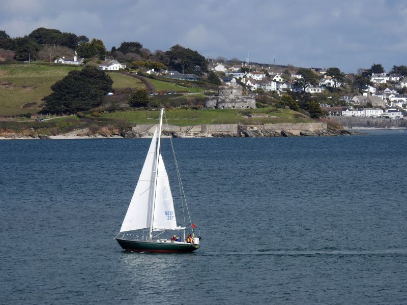 The Carrick Roads between Falmouth and St Mawes