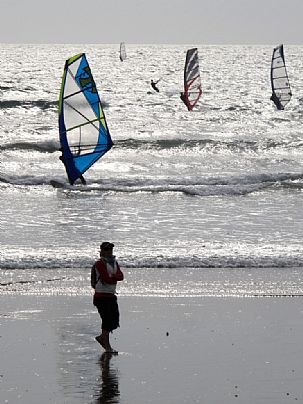 Windsurfing at Marazion