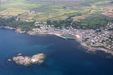 Mousehole and St Clement's Isle from the air