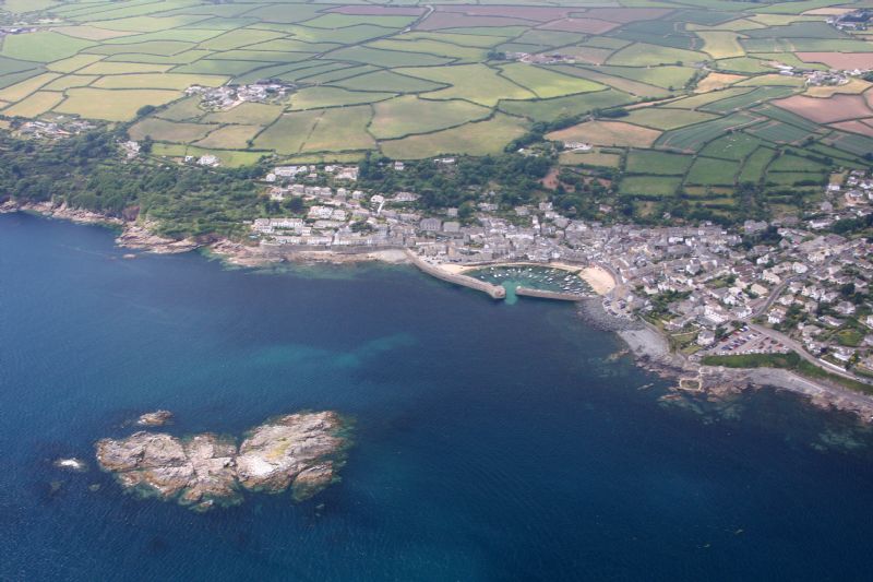 Mousehole and St Clement's Isle from the air Mousehole and St Clement's Isle from the air