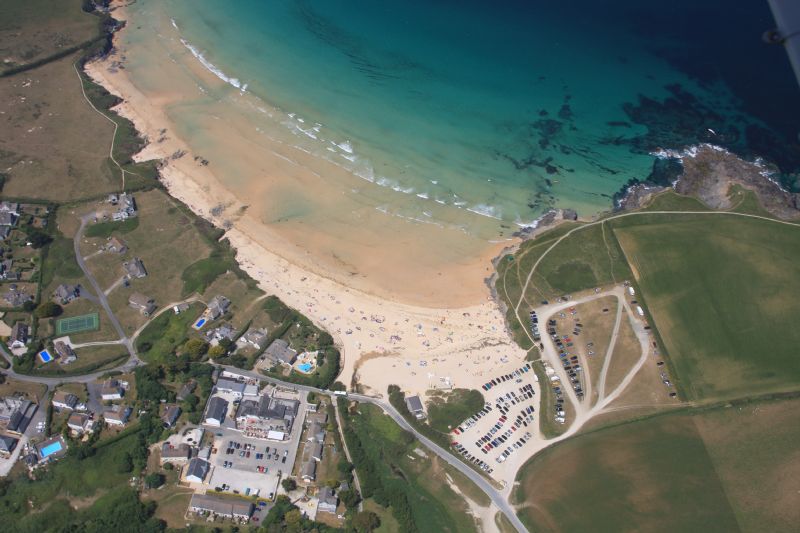 Harlyn Bay - Aerial view of beach Harlyn Bay - Aerial view of beach
