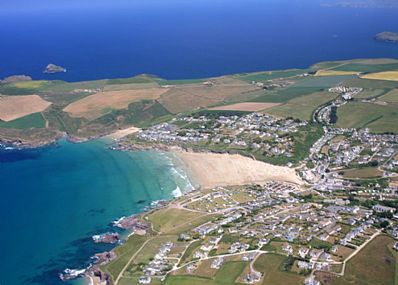 Polzeath and New Polzeath - Aerial View