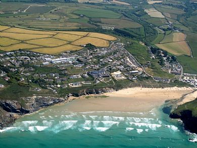 Mawgan Porth Beach - Aerial View