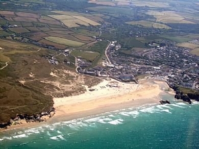 Perranporth Beach from the air