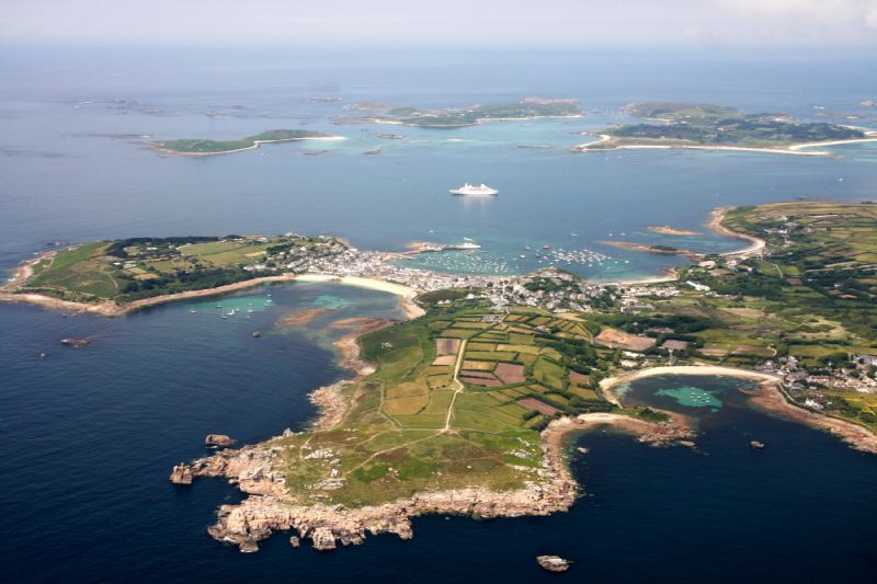 St Mary's Isles of Scilly with Bryher and Tresco in the background St Mary's Isles of Scilly with Bryher and Tresco in the background