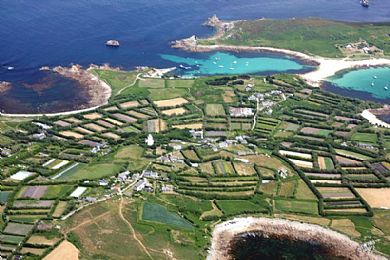 St Agnes, Isles of Scilly with The Bar to Gugh