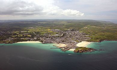 St Ives, its beaches and harbour