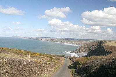 Coast road in North Cornwall Coast road in North Cornwall