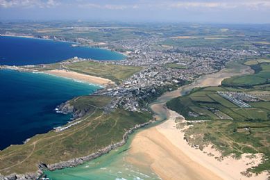 Crantock beach, Fistral beach and Newquay