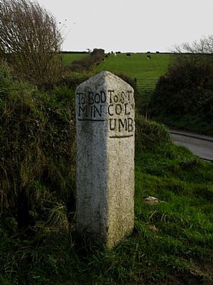 Milestone in Lanivet Parish