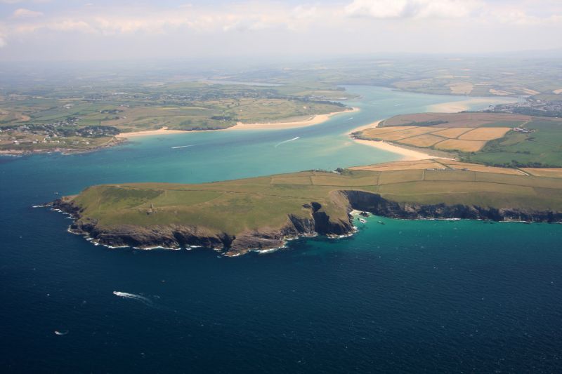 Camel estuary with Padstow in the background Camel estuary with Padstow in the background