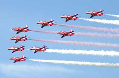 Red Arrows over Penzance