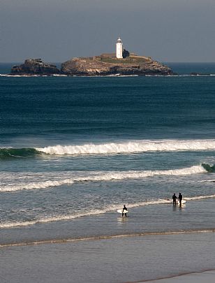 Godrevy Lighthouse from Gwithian Beach