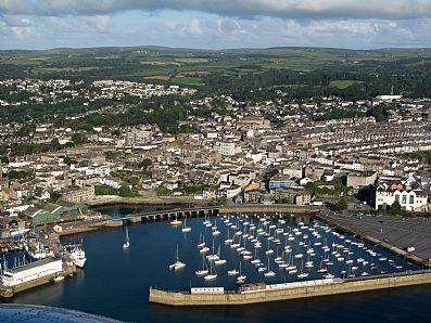 Penzance Harbour from the air Penzance Harbour from the air