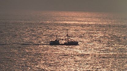 Fishing Boat at Sunset, Land's End