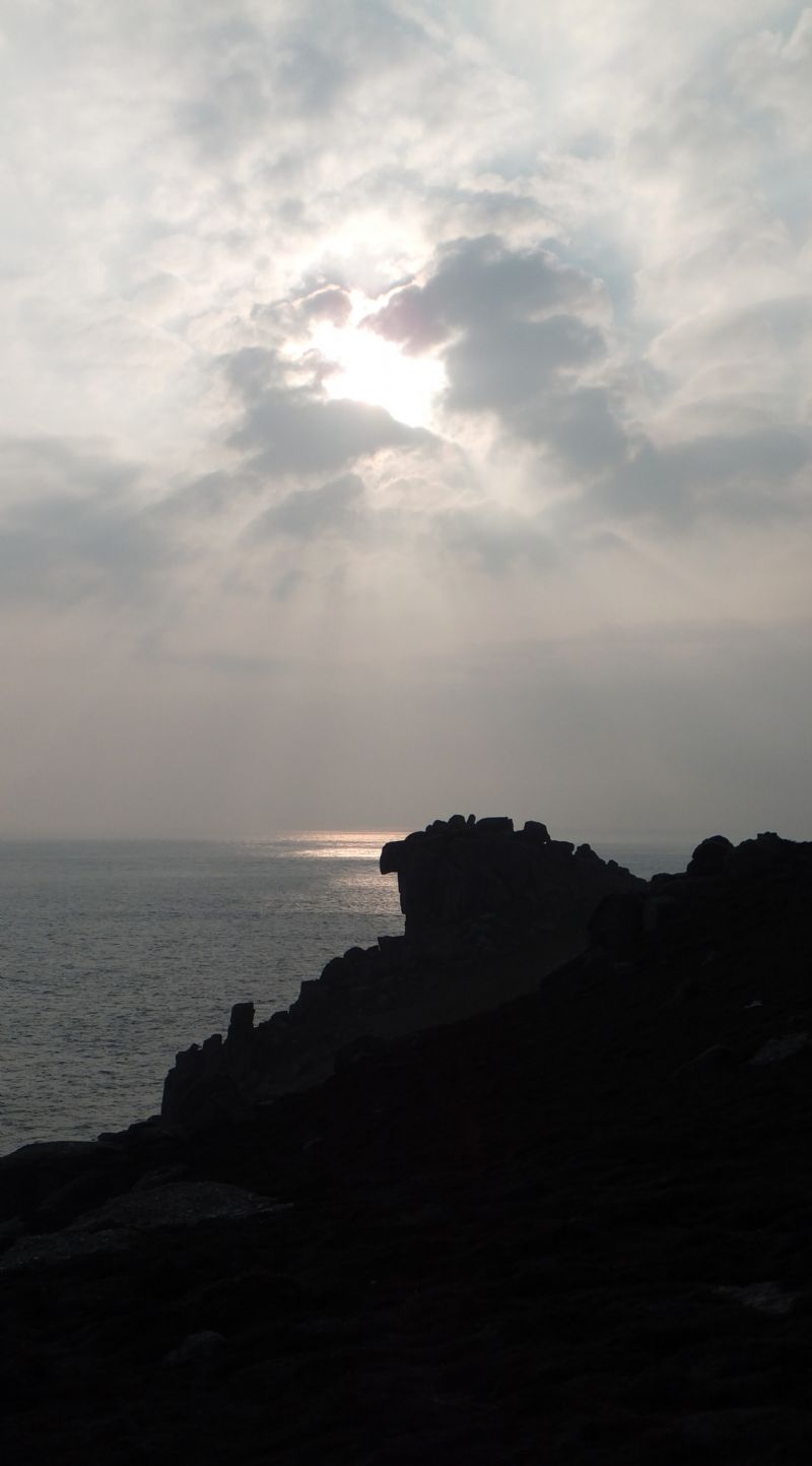 Winter sun at Land's End Winter sun at Land's End
