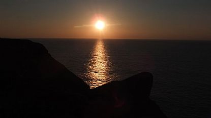 Sunset from the coast path, near Portreath