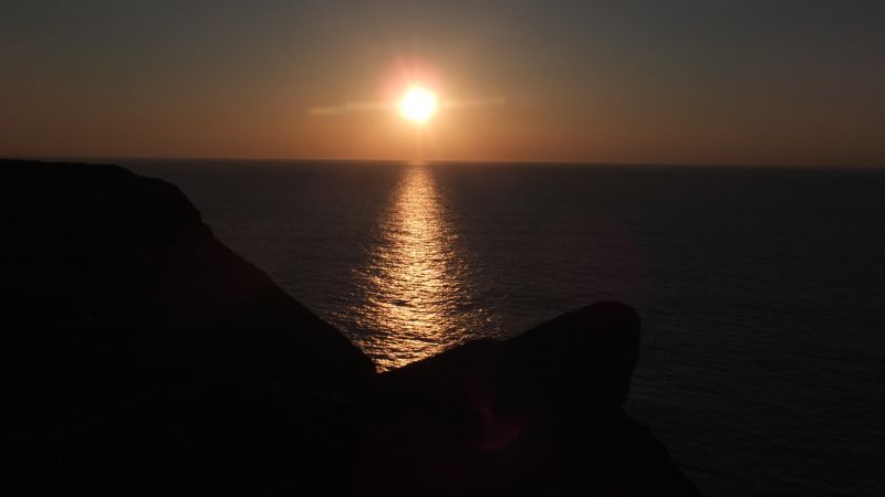 Sunset from the coast path, near Portreath