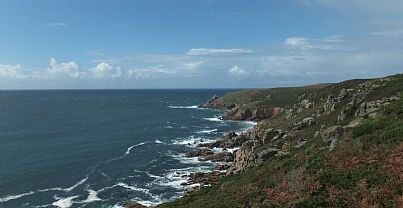 View from the Coast Path between Porth Chapel and Porthgwarra