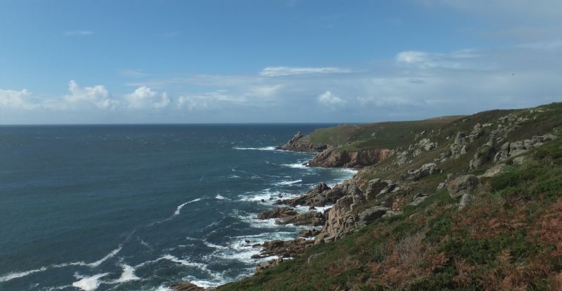 View from the Coast Path between Porth Chapel and Porthgwarra
