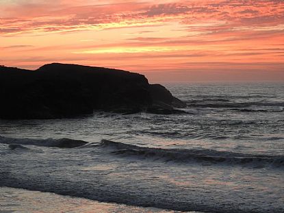 Treyarnon Bay at Sunset