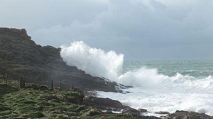 Storm Imogen at Sennen - The day after