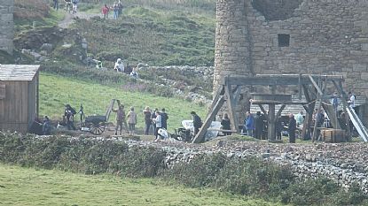 Poldark being filmed at Botallack in September 2015