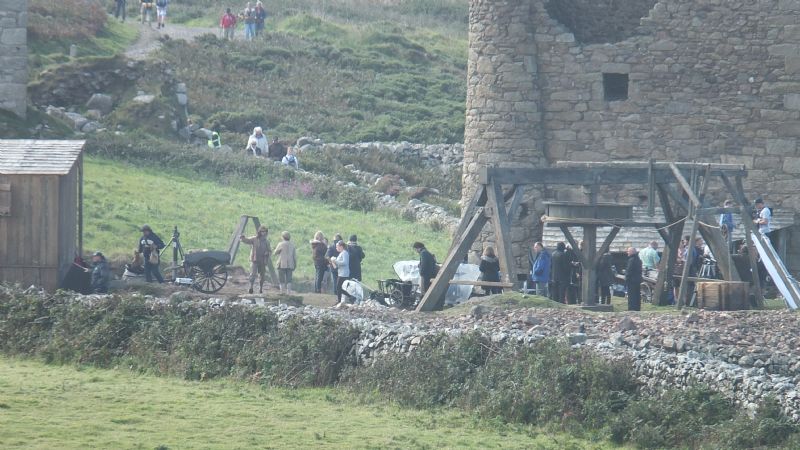 Poldark being filmed at Botallack in September 2015