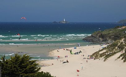 Hayle Estuary and the beginning of its 3 miles of sandy beaches