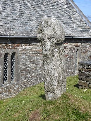 Cross in Trevalga Churchyard, North Cornwall