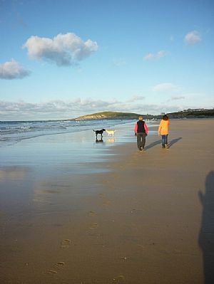 Fistral Beach with Bruno