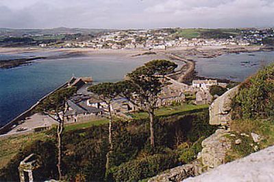The Causeway and Marazion from St Michael's Mount