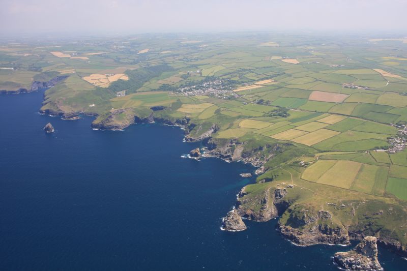 Aerial View of the Coastline between Boscastle and Tintagel Aerial View of the Coastline between Boscastle and Tintagel
