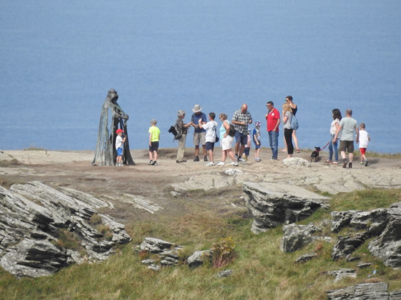 Enjoying Tintagel Castle