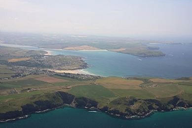 Pentire Point and the Camel Estuary