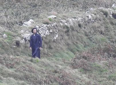 Aidan Turner during filming at Botallack