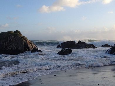 Blustery New Year's Day at Kennack Sands