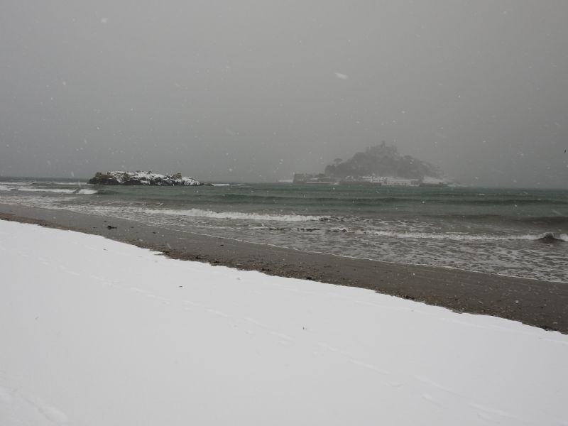 Marazion Beach in the Snow