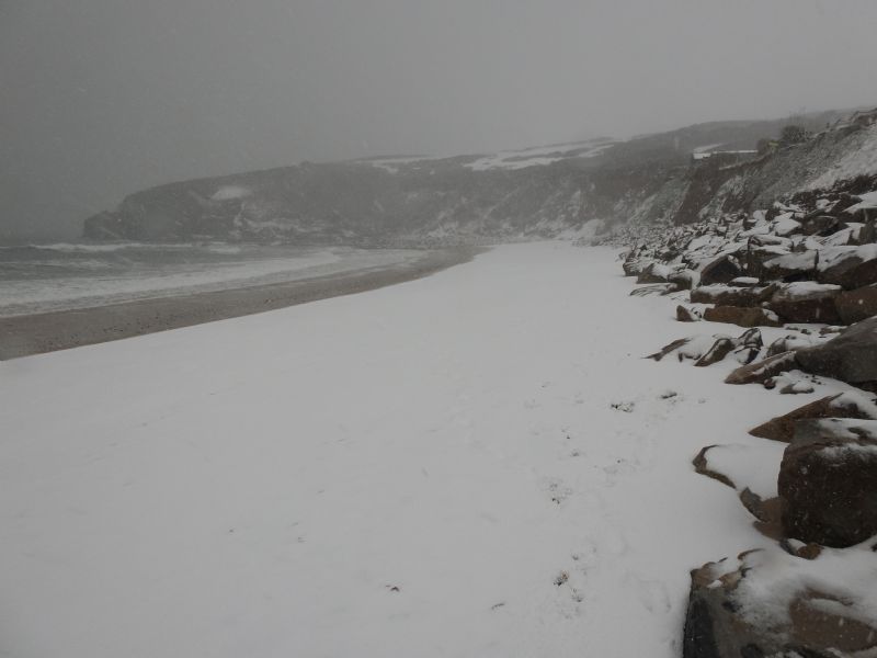 Praa Sands Beach in the Snow