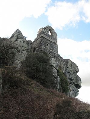 Ruins of St Michael's Chapel on Roche Rock