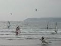 Marazion & kitesurfing at Marazion, Cornwall