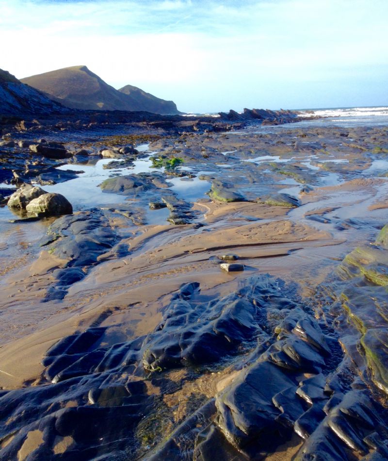Crackington Haven beach after the storms in January 2016 Crackington Haven beach after the storms in January 2016